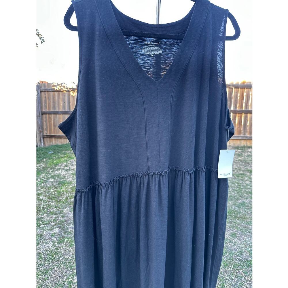 Westbound Black Maxi Dress 3X - Picture 3 of 4